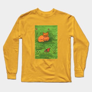 kitten outside Long Sleeve T-Shirt